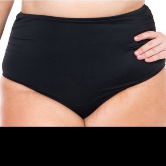 NWT Boutique Swim by Jessica Milagros High Waist Bikini Bottom in Black Size 2X - Picture 1 of 16